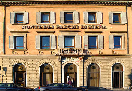The oldest financial institution in the world, Banca Monte dei Paschi di Siena, founded in 1472.