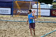 Deutsch: Beachhandball Europameisterschaften 2019 (Beach handball Euro); Tag 1: 2. Juli 2019 – Männer, Vorrunde Gruppe C, Italien-Nordmazedonien 2:1 (12:18, 22:13, 7:6) English: Beach handball Euro; Day 1: 2 July 2019 – Men Preliminary Round Group C – Italy-North Mecedonia 2:1 (12:18, 22:13, 7:6)