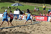 Deutsch: Beachhandball Europameisterschaften 2019 (Beach handball Euro); Tag 1: 2. Juli 2019 – Männer, Vorrunde Gruppe C, Schweiz-Ukraine 2:1 (22:23, 17:14, 9:6) English: Beach handball Euro; Day 1: 2 July 2019 – Men Preliminary Round Group C – Switzerland-Ukraine 2:1 (22:23, 17:14, 9:6)