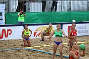 Deutsch: Beachhandball Europameisterschaften 2019 (Beach handball Euro); Tag 4: 5. Juli 2019 – Frauen, Viertelfinale, Kroatien-Ukraine 2:0 (21:20, 21:18) English: Beach handball Euro; Day 4: 5 July 2019 – Quarter Final Women – Croatia-Ukraine 2:0 (21:20, 21:18)