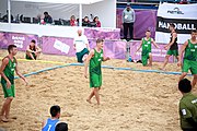 Deutsch: Beachhandball bei den Olympischen Jugendspielen 2018; Tag 6, 12. Oktober 2018; Jungen, Platzierungssspiel Ränge 5-6 – Thailand-Ungarn 0:2 English: Beach handball at the 2018 Summer Youth Olympics at 12 October 2018 – Boy's Placement Match 5-6 – Thailan-Hungary 0:2