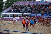 Deutsch: Beachhandball bei den Olympischen Jugendspielen 2018; Tag 5, 10. November 2018; Mädchen, Hauptrunde - Chinese Taipei (Taiwan)-Niederlande 1:2 English: Beach handball at the 2018 Summer Youth Olympics at 11 October 2018 – Girls Main Round – Chinese Taipei (Taiwan)-Netherlands 1:2