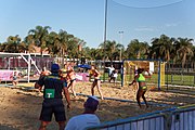 Deutsch: Beachhandball bei den Olympischen Jugendspielen 2018; Tag 3, 9. Oktober 2018; Mädchen, Vorrunde, Gruppe B - Venezuela-Niederlande 1:2 English: Beach handball at the 2018 Summer Youth Olympics at 9 October 2018 – Girls Preliminary Round Group B‎ – Venezuela-Netherlands 1:2