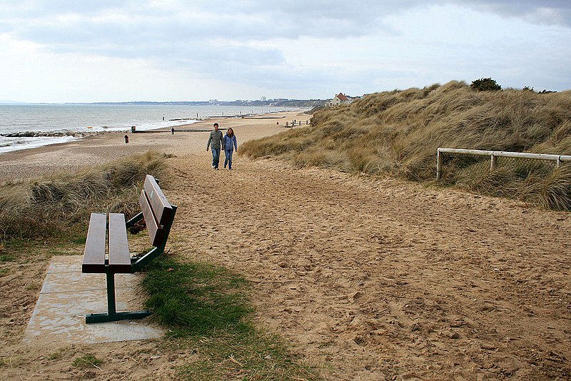 File:Bench on Solent Beach - geograph.org.uk - 1775922.jpg