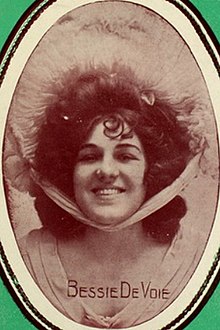 Bessie De Voie, from a 1906 sheet music publication.