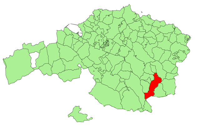 Localização do município de Abadiano na Biscaia