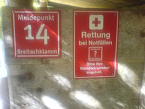 Breitachklamm — Meldepunkt 14