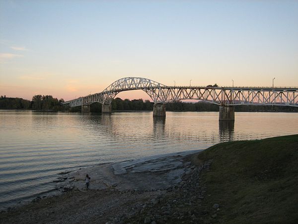 The former bridge at Crown Point