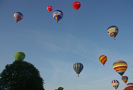 The Bristol Balloon Fiesta takes place at Ashton Court