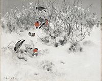 Paisatge d'hivern amb pinsà, 1891