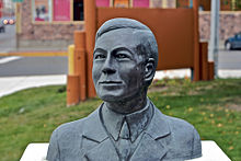 A bust of Service in Whitehorse