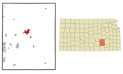 Butler County Kansas Incorporated and Unincorporated areas El Dorado Highlighted.svg