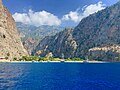 Butterfly Valley, Fethiye. The high mountain and the beautiful sea.