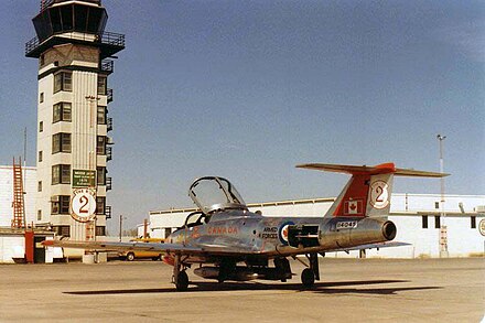 CT-114 Tutor of 2 Canadian Forces Flying Training School at CFB Moose Jaw in early 1982