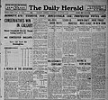 La une du Calgary Herald (province d'Alberta, Canada) en date du 9 novembre 1905.