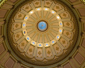 Looking up in the rotunda