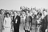 From left to right: Spiro and Judy Agnew, Bob and Dolores Hope, Richard and Pat Nixon, Nancy and Ronald Reagan during a campaign stop for the Nixon-Agnew ticket in California, 1971 Campaign event in California - NARA - 194741.jpg