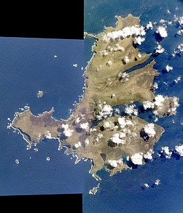 Campbell Island vanuit de ruimte