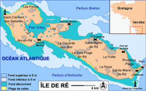 Plan de l'île de Ré.
