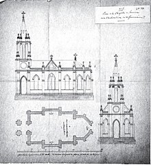 Plan of the Chapel of the Tomb of St Francis Xavier at Shangchuan Dao, by Achille-Antoine Hermitte. Completed in 1869.