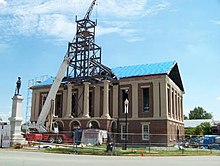 Chatham County Courthouse during its reconstruction in 2012 Chatham County Courthouse Rebuild.jpg