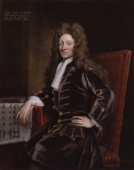 Kneller's portrait of Sir Christopher Wren Christopher Wren by Godfrey Kneller 1711.jpg