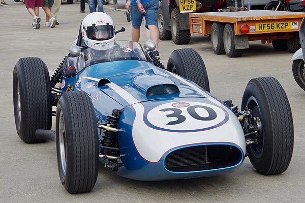 Scarab 1960 Formula One car in the 2018 Silverstone Classic.