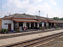 The original building of the Cikarang Station before it was demolished due to modernization and electrification Cikarang sta 120402-0496.jpg