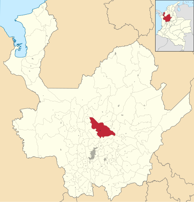 Poziția localității Santa Rosa de Osos