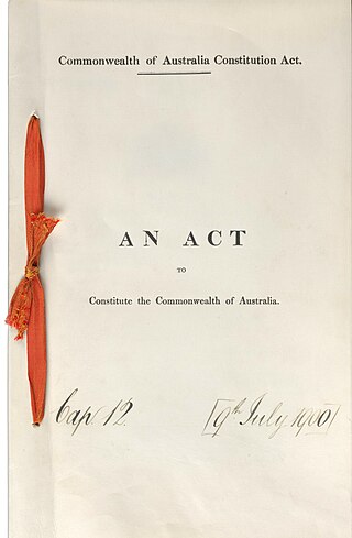 <span class="mw-page-title-main">Constitution of Australia</span> Federal constitution of 1900