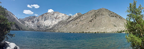 Convict Lake, wide view looking west from the east end of the lake