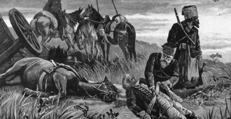 File:Cossacks plunder the dead Ewald von Kleist.jpg