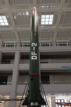 Een Dongfeng 2 in het Militaire Museum van Peking