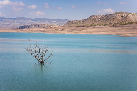 Chirkeyskoe reservoir in Dagestan