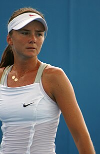 Daniela Hantuchova at the 2009 Brisbane International4.jpg