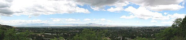 Panorama of Davis County from Fernwood Park in Layton