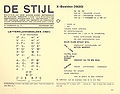Exemplo da revista De Stijl, Letterklankbeelden, projeto gráfico de Theo van Doesburg