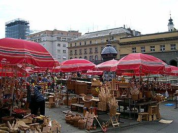 Dolac, market place in Zagreb