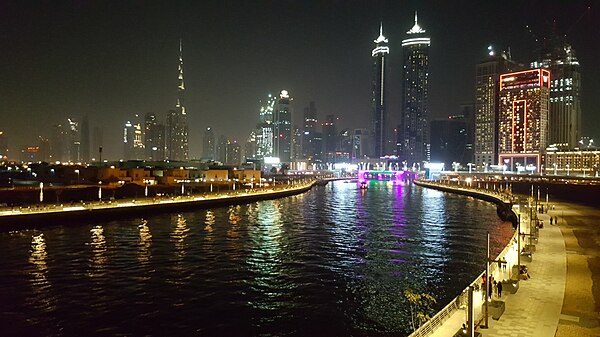 Dubai Water Canal - a night view Dubai Water Canal.jpg