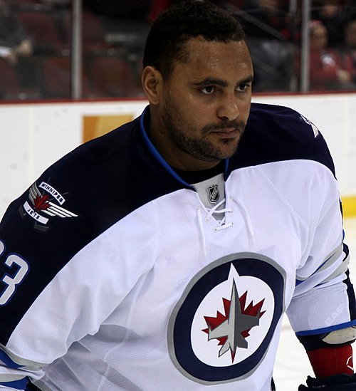 Byfuglien with the Jets in February 2013