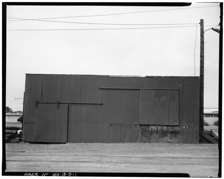 File:EAST ELEVATION - Yakima Valley Transportation Company Interurban Railroad, Warehouse, Yakima, Yakima County, WA HAER WASH,39-YAK.V,1-D-1.tif