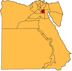 استان حلوان در نقشه مصر