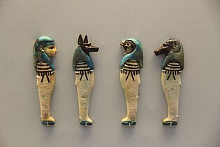 Amulets of the four sons of Horus from the Third Intermediate Period (c. 1070–664 BC)