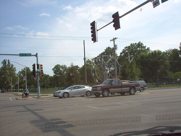 Big Eli Wheel on corner of E. Morton and S. Main