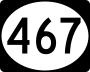 Highway 467 marker