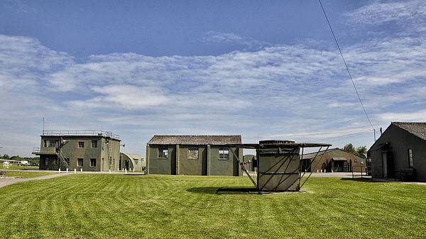 Buildings at the museum, the control tower is on the left