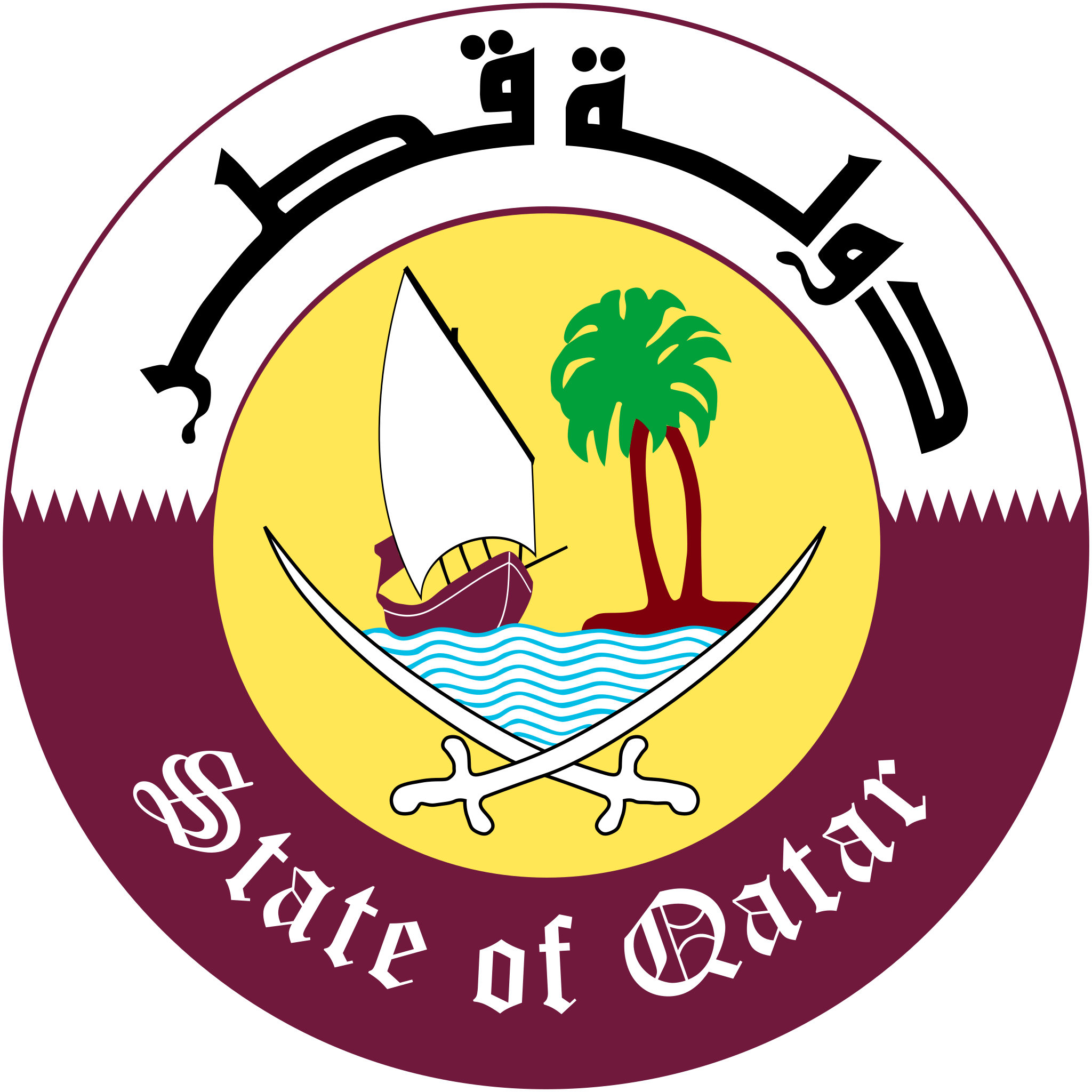 File:Emblem of Qatar.svg - Wikimedia Commons