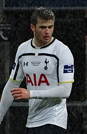 Dier playing for Tottenham Hotspur in the 2015 League Cup Final Eric Dier 01-03-2015 2.jpg