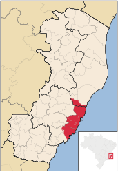 Vitória Région métropolitaine - Carte