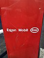 Station signage at an Exxon station in Columbus, Ohio featuring the Esso logo, while BP owns the rights to the Standard Oil name in Ohio.